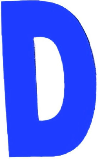Sign with Text in Blue Color 3cm 6308000000307