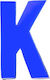 Sign with Text in Blue Color 3cm 6308000000044