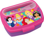 Stor Princess Kids Set Lunch Plastic Box 0.6lt Multicolour L17.2xW13.6xH6.26cm