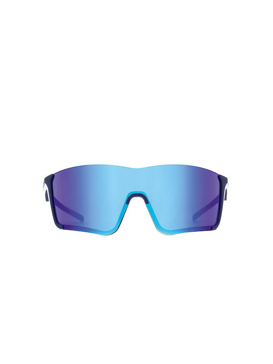 Red Bull Spect Eyewear Sunglasses with Navy Blue Acetate Frame and Blue Mirrored Lenses 003