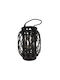 Wooden Lantern Black 23x23x30cm