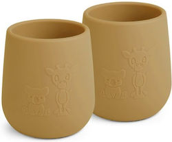 Nuuroo Abel Toddler Silicone Cups 2pcs Yellow
