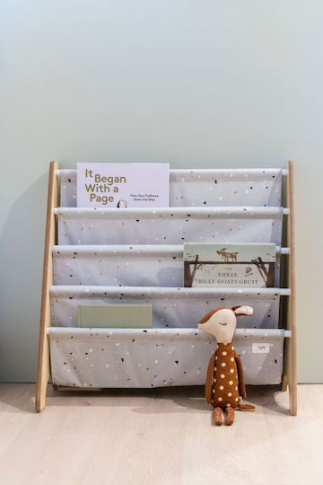 Bibliotecă pardoseală Lemn Terrazzo Grey 25.4x25.4x61cm
