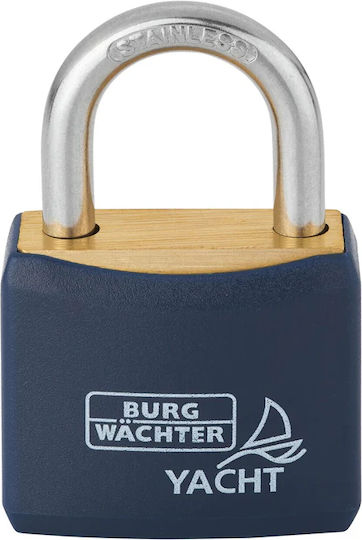 Burg Wachter Ατσάλινο Λουκέτο Πέταλο με Κλειδί 30mm Μπλε
