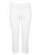 Damen Stoff Capri Hose in Schlank Passform Weiß