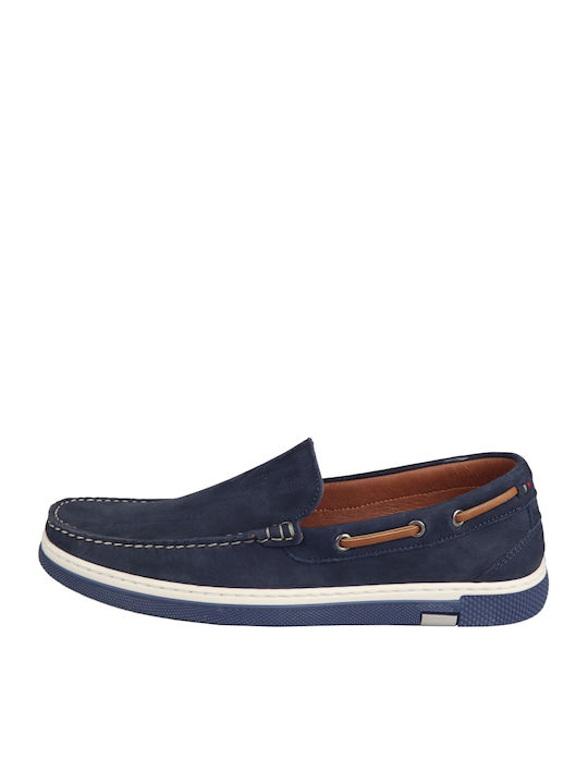 Damiani Men's Leather Moccasins Blue