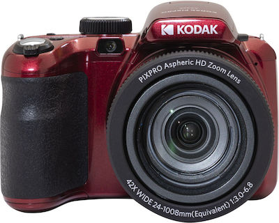 Kodak Astro Zoom AZ425 Компактна фотокамера 20МР Оптично увеличение 42x с екран 3" и видео резолюция 1920 x 1080 пиксели Червен