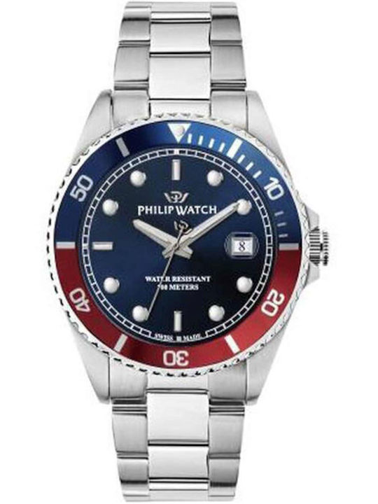Philip Watch Ρολόι Μπαταρίας με Μεταλλικό Μπρασελέ Philip Watch Ρολόι Μπαταρίας με Μεταλλικό Μπρασελέ