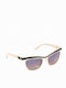 Swarovski Women's Sunglasses with Beige Plastic Frame and Black Lens SW75 72B