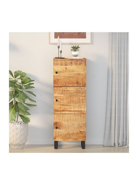 vidaXL Büroaufbewahrungsschrank aus Massivholz Natürlich 40x33x110cm