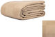 Cotton Linen Κουβέρτα Ξενοδοχείου Υπέρδιπλη Πικέ Μπεζ 240x260cm 5τμχ