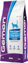 Monge Sterilised Dry Food for Adult Neutered Cats with Salmon / Ton 7kg