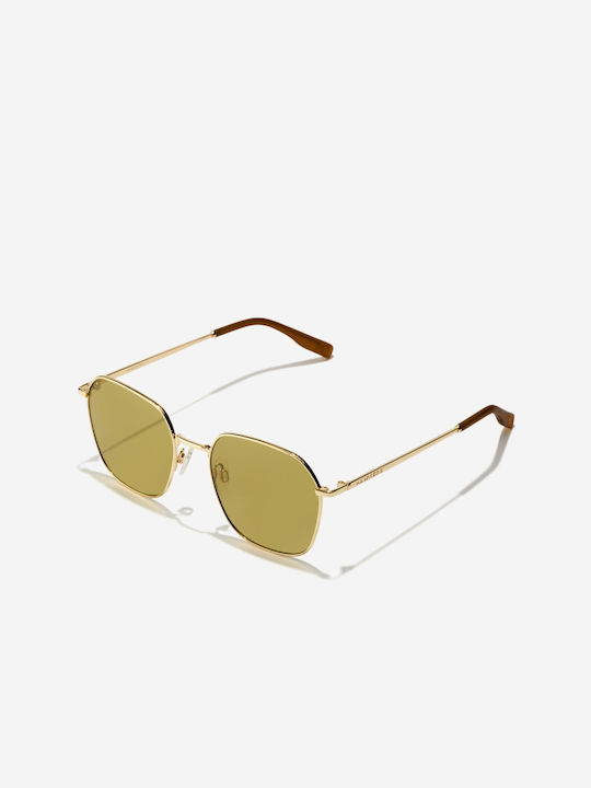 Hawkers Sunglasses with Gold Metal Frame and Green Lenses HRIS23DEM0