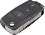 Foldable Car Key Shell with Blade with 3 Buttons for VW