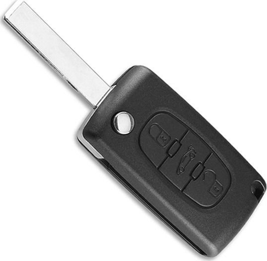 Reinforced Peugeot Citroen Type Key Shell Hu83 Blade Battery on Board