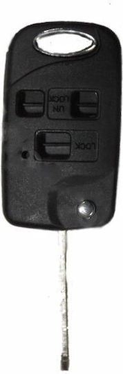 Foldable Car Key Shell with Blade with 2 Buttons for Toyota