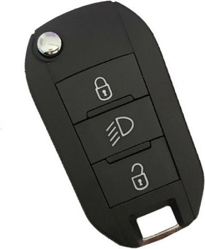 Foldable Car Key Shell with Blade with 3 Buttons for Citroen