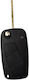 Foldable Car Key Shell with Blade with 3 Buttons for Fiat