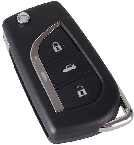 Toyota Foldable Car Key Shell with Blade with 3 Buttons for Toyota