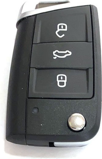 Volkswagen Foldable Car Key Shell with Blade with 3 Buttons for Seat / Skoda / VW