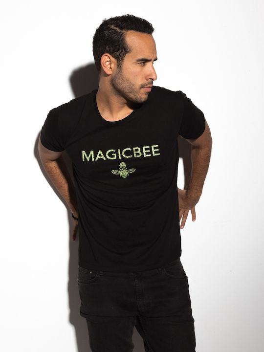 Magic Bee Ανδρικό T-shirt Κοντομάνικο Μαύρο
