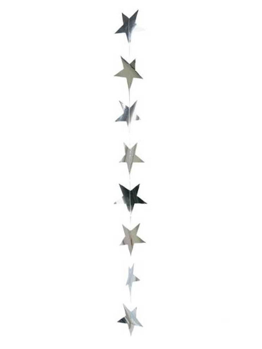 foil Christmas Garland Silver 200x12cm 1pc