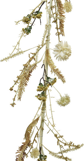 Weihnachtliche Girlande Stoff Beige 150cm 1Stück