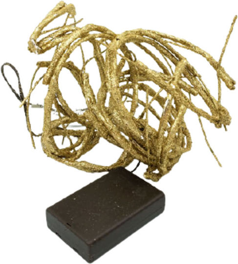 blokker Weihnachtliche Girlande Beleuchtet Plastik Gold 1Stück