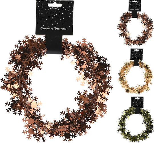 Koopman Weihnachtliche Girlande Plastik 3 Gold 500cm 1Stück