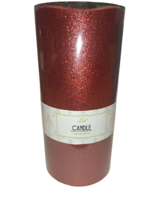 blokker Christmas Red Battery Candle 15x7cm