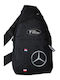Mercedes Logo Ανδρική Τσάντα Στήθους Μαύρη
