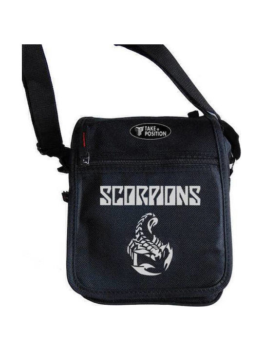 Scorpions Ανδρική Τσάντα Ώμου / Χιαστί Μαύρη