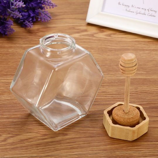Melina's Collection Oală de miere Sticlă Transparent 250ml 1pcs