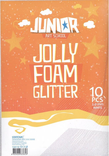 Statovac Αφρώδες Χαρτί Glitter A4 Λευκό