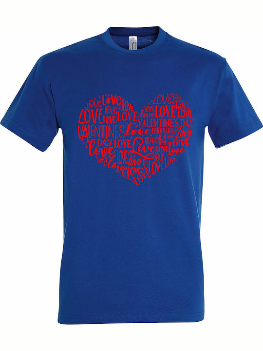 Love T-shirt Blau Baumwolle