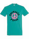 Peace Tricou Albastru Bumbac