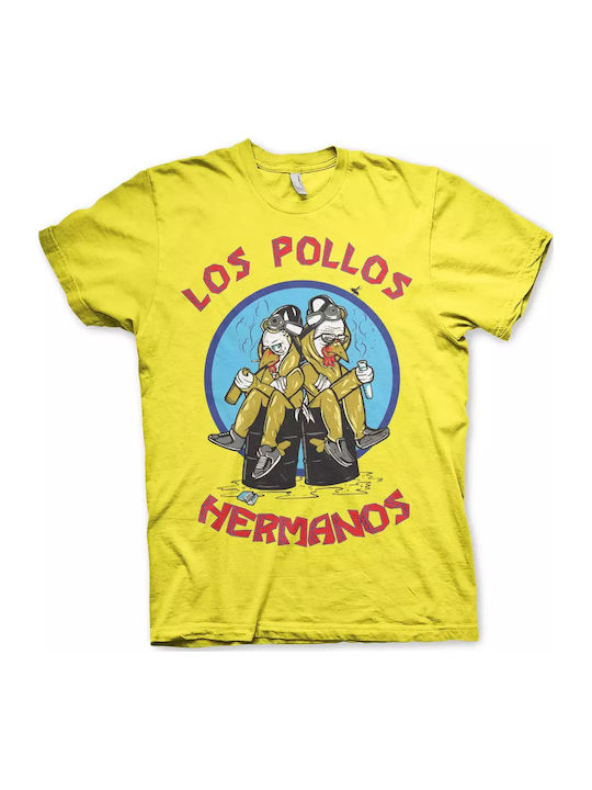Pegasus Hermanos T-shirt Κίτρινο Βαμβακερό