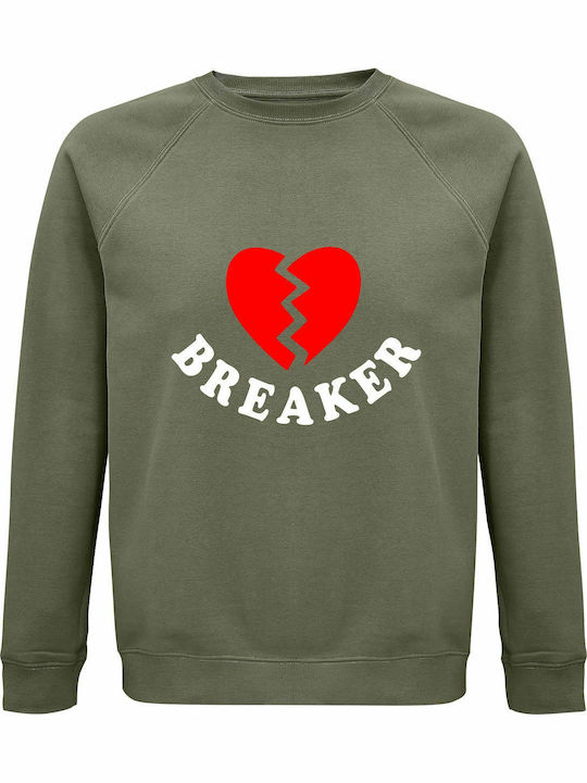 Heart Sweatshirt Khaki