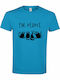 People T-shirt Turquoise Cotton