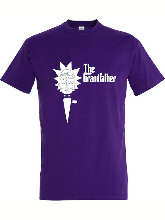 Rick and Morty, The Grandfather T-shirt Rick And Morty Μωβ Βαμβακερό