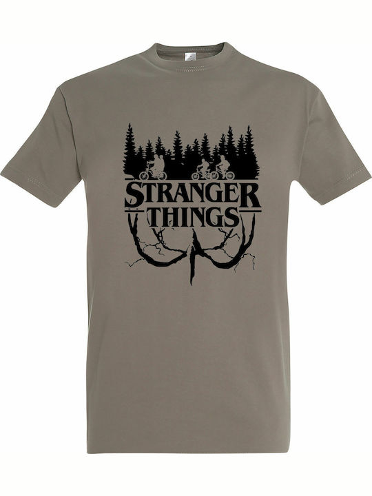 Stranger Things T-shirt Stranger Things Γκρι Βα...