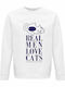 Men Love Sweatshirt White