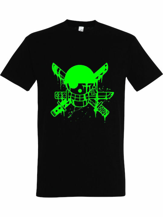 kirikoko Roronoa Zoro T-shirt Schwarz Baumwoll-