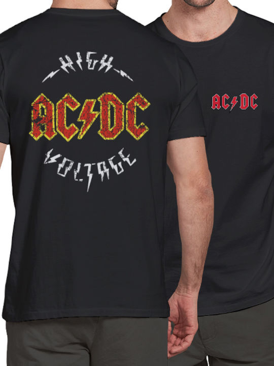 GPclothes High Voltage Tricou AC/DC Negru Rock Dublu