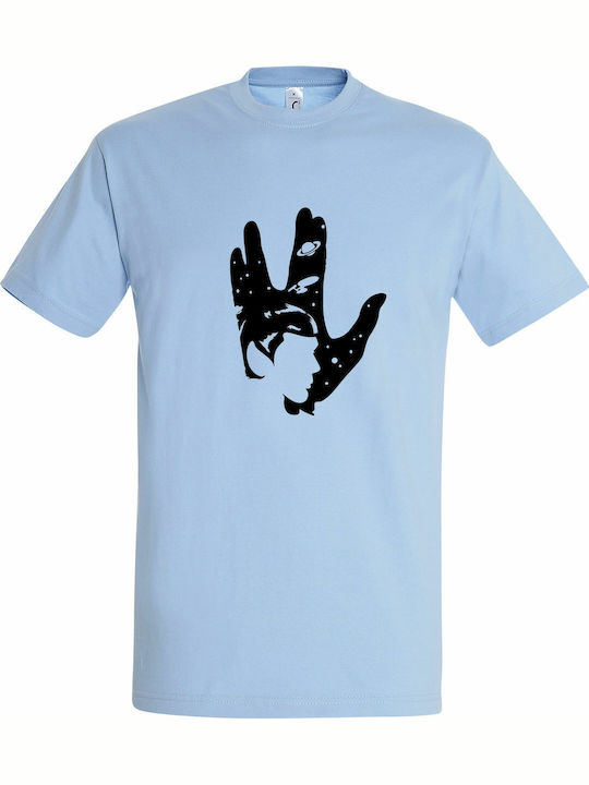 T-shirt Star Trek Hellblau Baumwolle