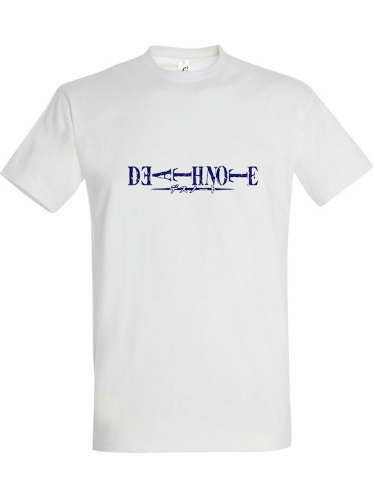Death note Logo, Mangal T-shirt Death Note Weiß Baumwolle