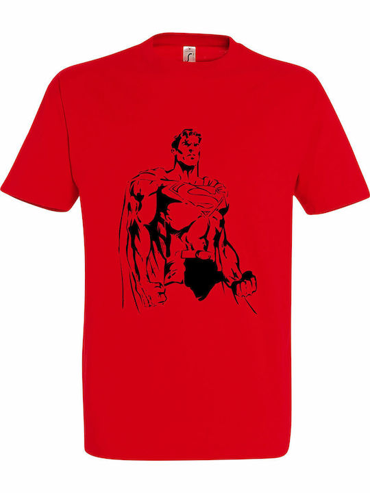 T-shirt Superman σε Κόκκινο χρώμα
