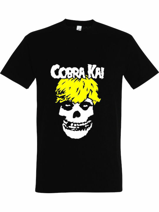 Skull T-shirt Cobra Kai Black Cotton