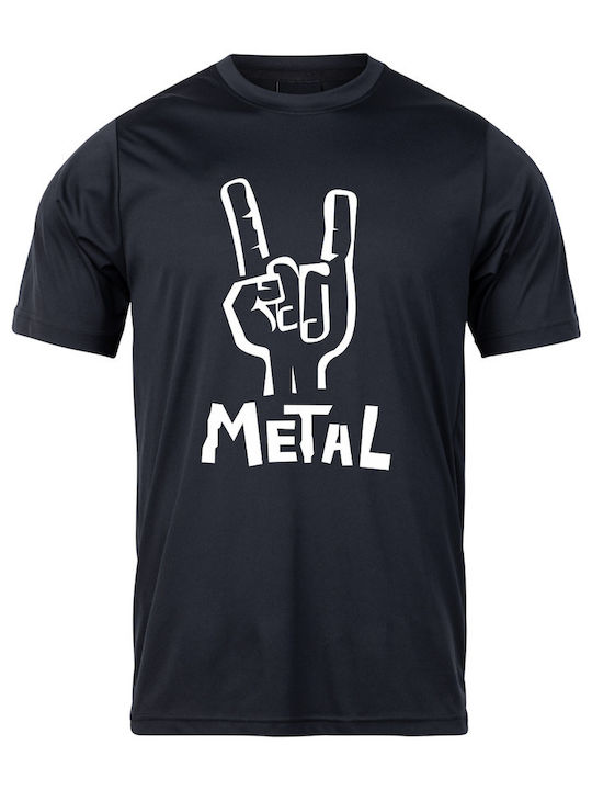 T-shirt Metal σε Μαύρο χρώμα