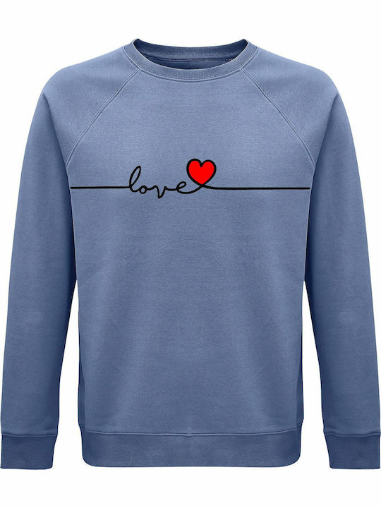 LOVE DESIGN Sweatshirt Blau